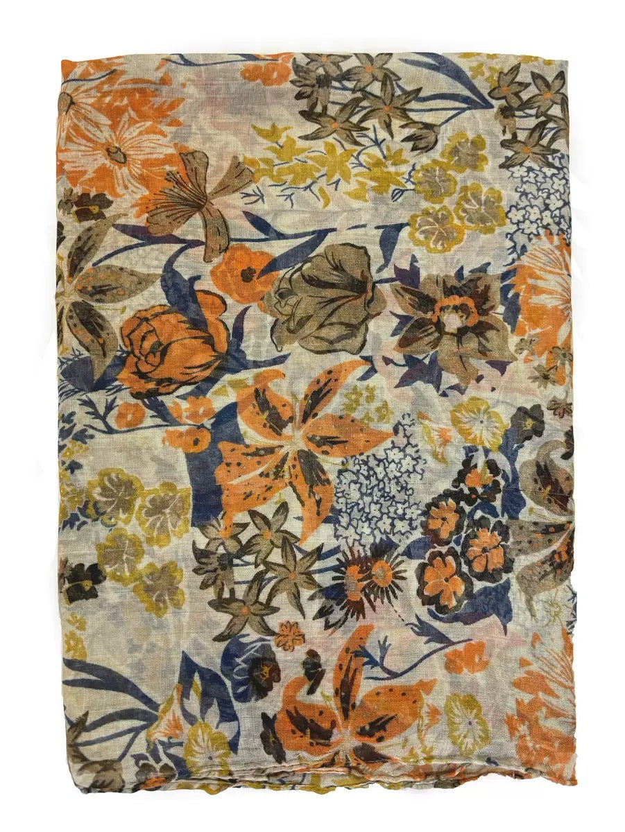 Floral Print Charcoal