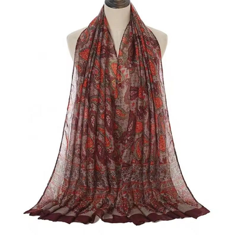 Paisley Print Maroon