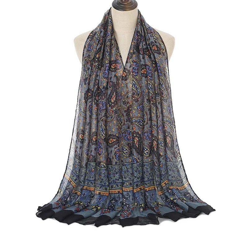 Paisley Print Blue