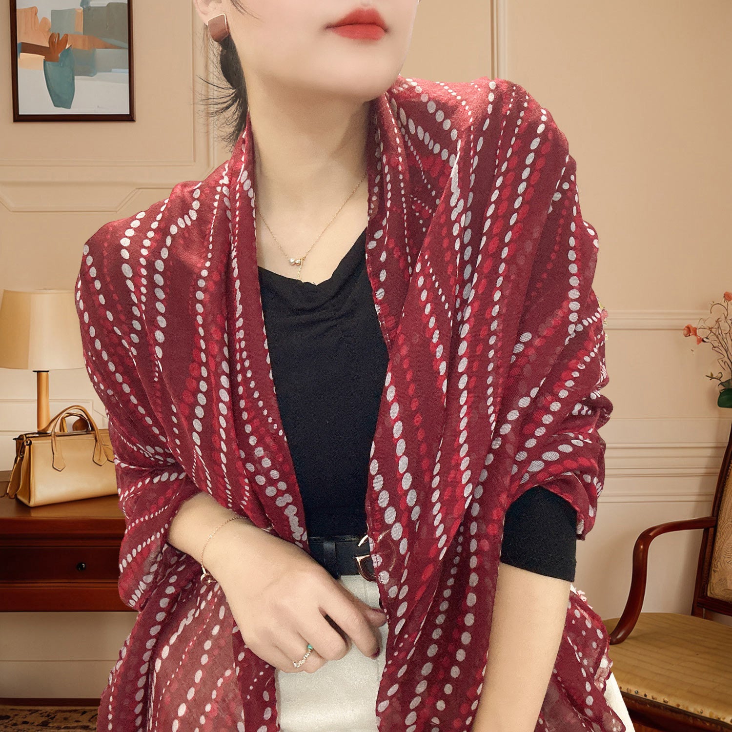 Dots Maroon